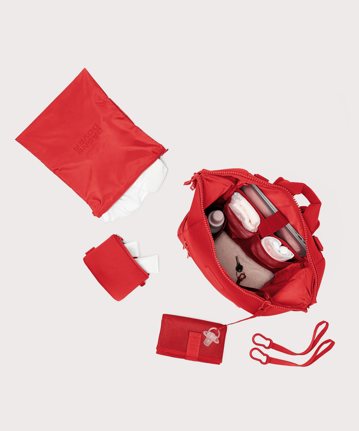 Indi Diaper Backpack in Cherry. Large - Image 3