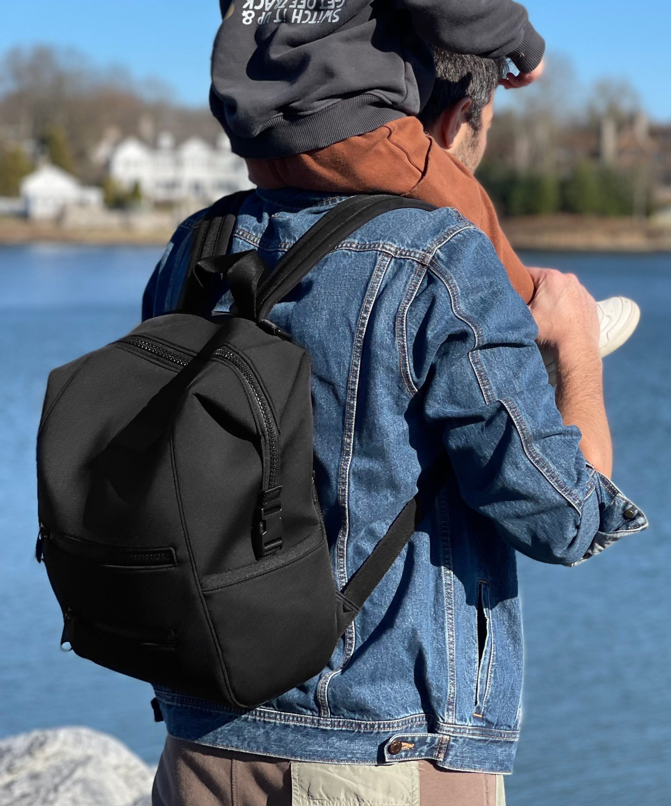 Indi Diaper Backpack in Dark Moss. Medium - Image 2