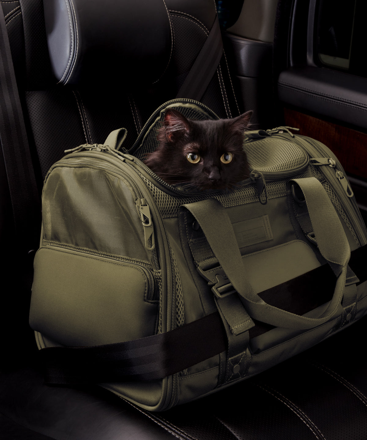 Kyoto Pet Carrier in Dark Moss. Large - Image 9